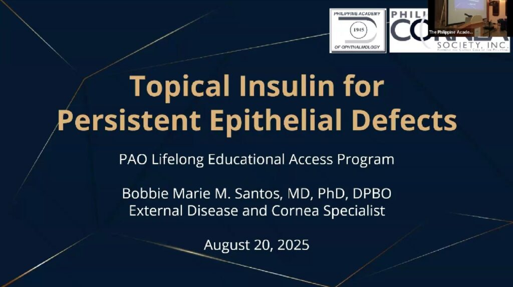 Topical Insulin for Persistent Epithelial Defects